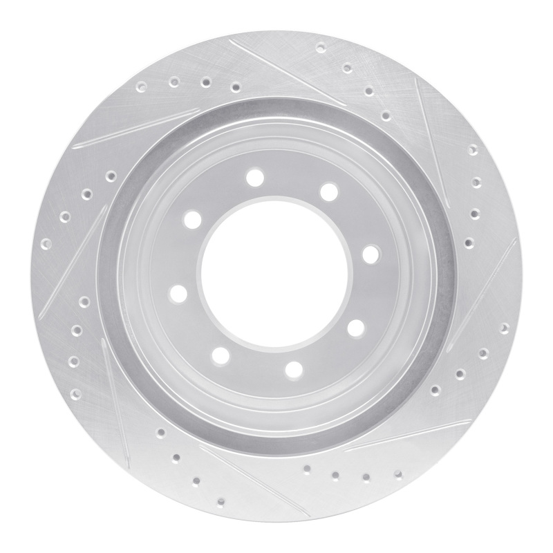 Nissan NV1500 Brake Rotor (1) - Rear Left - R1 Concepts - Drilled & Slotted - Silver - `12-`21